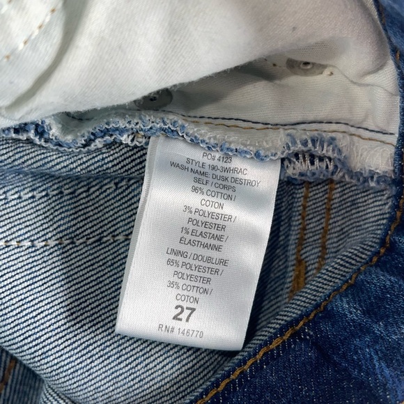 RE/DONE High Rise Ankle Crop Color in Dusk Destroy - Picture 13 of 13